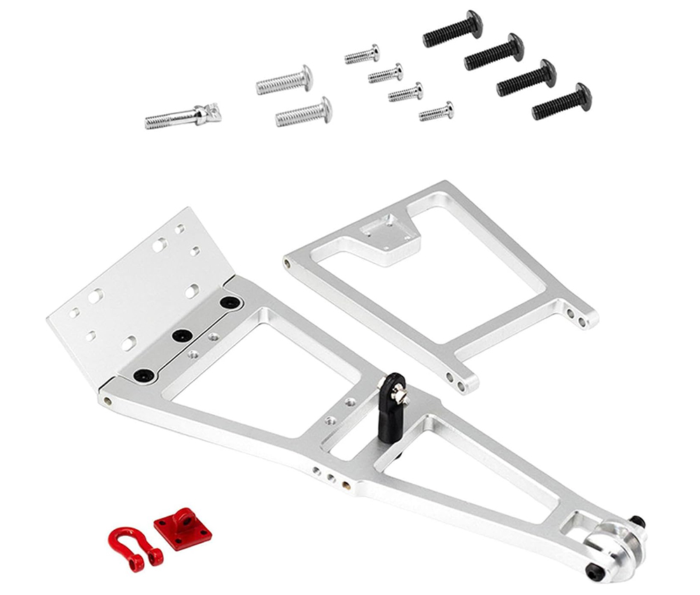 C33893SILVER Lift Tow Boom Add-On Kit in Silver for 1/10 Scale RC Crawler Trucks - Image 1