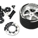 Alloy 5 Spoke Silver Steering Wheel Upgrade Compatible with Flysky NB4