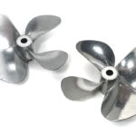 Zinc Metal 60mm 4-Blade Propellers Set for RC Boat, 4mm Shaft, Silver