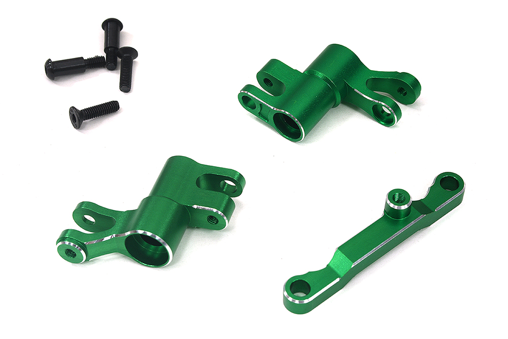 C33927GREEN 7075 Alloy Green Steering Bell Crank Set Upgrade for Traxxas Mini Maxx 10743 - Image 1