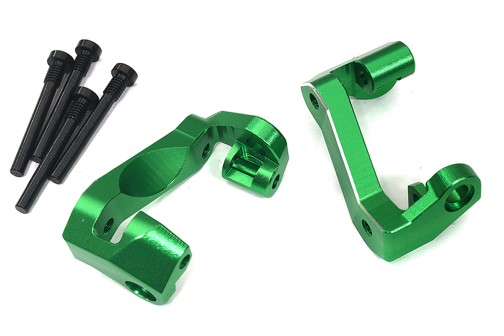 C33932GREEN 7075 Alloy Front Caster Blocks for Traxxas Mini Maxx in Green Upgrade 10732 - Image 1