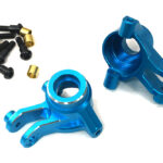 7075 Alloy Front Steering Blocks Blue Upgrade for Traxxas Mini Maxx 10736