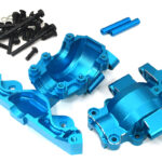 7075 Alloy Front Upper & Lower Bulkhead in Blue for Traxxas Mini Maxx 10728