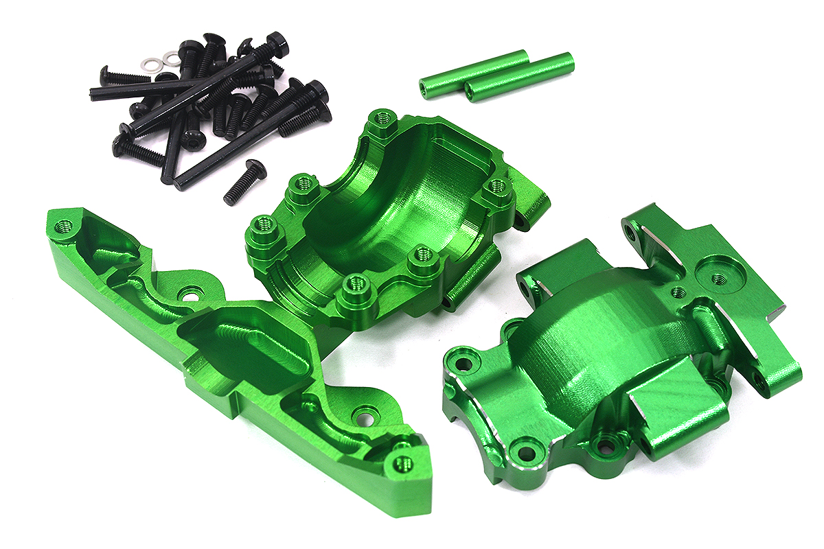 C33937GREEN 7075 Alloy Green Front Upper & Lower Bulkhead for Traxxas Mini Maxx 10728 - Image 1