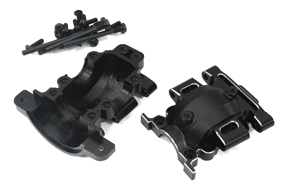 C33941BLACK 7075 Alloy Rear Upper & Lower Bulkhead for Traxxas Mini Maxx - Black 10729 - Image 1