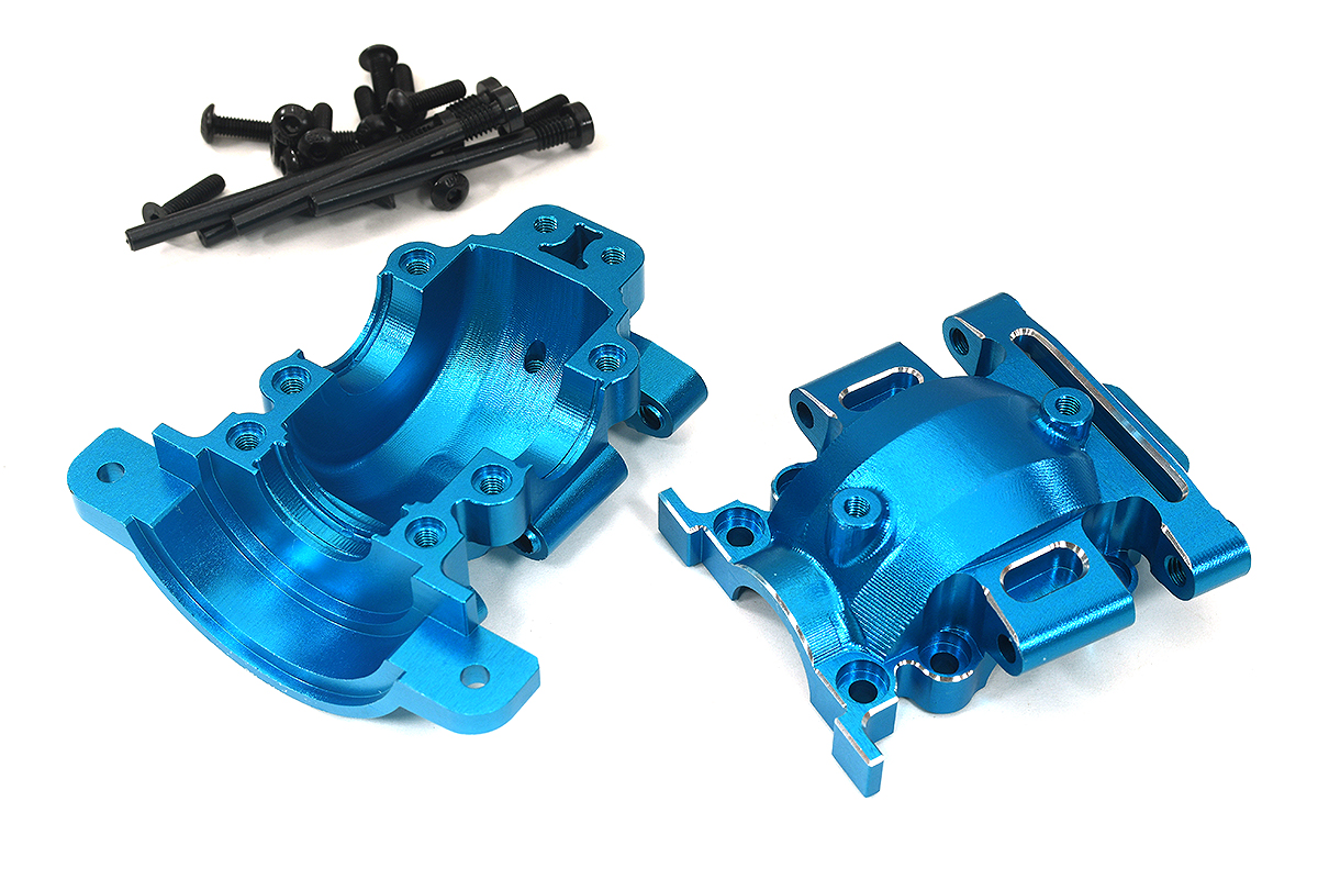C33941BLUE 7075 Alloy Rear Upper & Lower Bulkhead for Traxxas Mini Maxx Blue Upgrade 10729 - Image 1