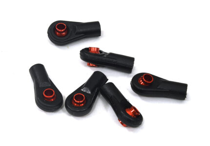 Red M3 Size Short Ball Ends for 3mm Tie Rods and Ball Links Upgrade