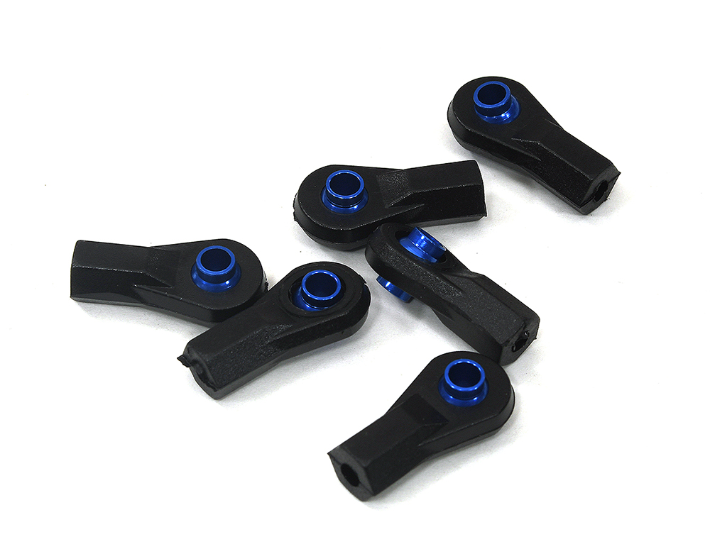 C33951BLUE Blue M3 Size Short Ball Ends for 3mm Tie Rods & Ball Links in Axial, Traxxas - Image 1