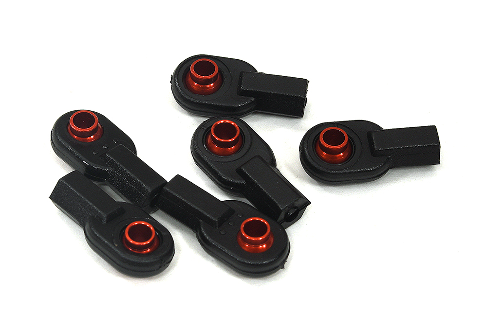 C33952RED Red M3 Size Short Ball Ends for 3mm Tie Rods & Ball Links in Axial, Traxxas - Image 1