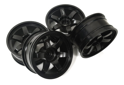 Alloy Machined 6-Spoke Wheels (4) for 1/10 Scale Drift W=26mm Offset 3.5mm