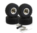 Alloy 1.0 Wheel (4) w/ Rubber Tires for TRX-4M & SCX24 O.D.=57mm 9869