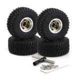 Alloy 1.0 Wheel (4) w/ Rubber Tires for TRX-4M & SCX24 O.D.=57mm 9869