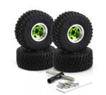 Alloy 1.0 Wheel (4) w/ Rubber Tires for TRX-4M & SCX24 O.D.=57mm 9869