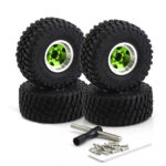Alloy 1.0 Wheel (4) w/ Rubber Tires for TRX-4M & SCX24 O.D.=57mm 9869
