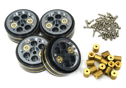 Alloy 1.0 Wheels (4) Set for TRX-4M & SCX24 W=13mm 9869