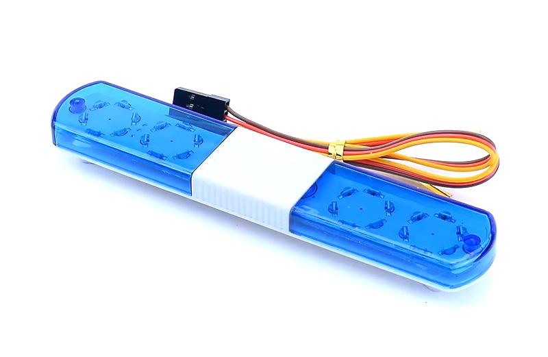 C33976BLUE Realistic Roof Top Flashing Light LED 115x22x8mm (9 Modes-Ch3 Control) - Image 1