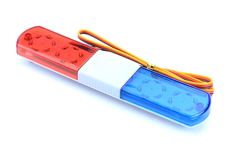 C33976REDBLUE Realistic Roof Top Flashing Light LED 115x22x8mm (9 Modes-Ch3 Control) - Image 1