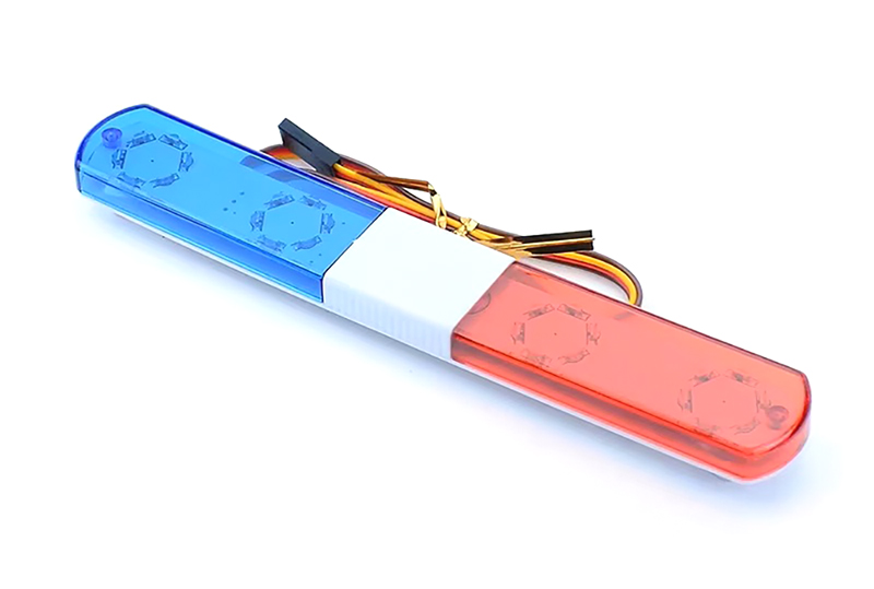 C33977REDBLUE Realistic Roof Top Flashing Light LED 145x22x8mm (9 Modes-Ch3 Control) - Image 1