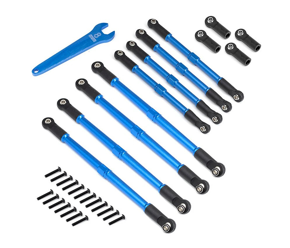 C33982BLUE Metal Turnbuckle 8pcs Set for Traxxas E-Revo 2.0, Summit 5319X 5338R - Image 1