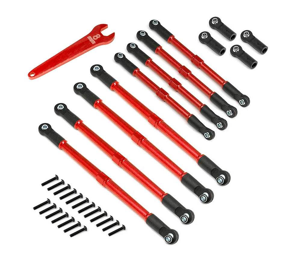 C33982RED Metal Turnbuckle 8pcs Set for Traxxas E-Revo 2.0, Summit 5319X 5338R - Image 1