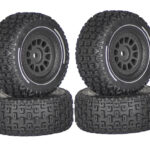 Wheels & Tires (4) Set for Arrma 1/16 Mojave Grom O.D.=65mm Hex:12mm