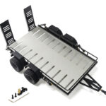Alloy Flatbed Independent Suspension Car Trailer Kit for 1/18 RC 395x250x140mm