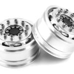 Billet Machined Alloy Wide 25mm Front Wheels (2) for Tamiya 1/14 Tractor Trucks