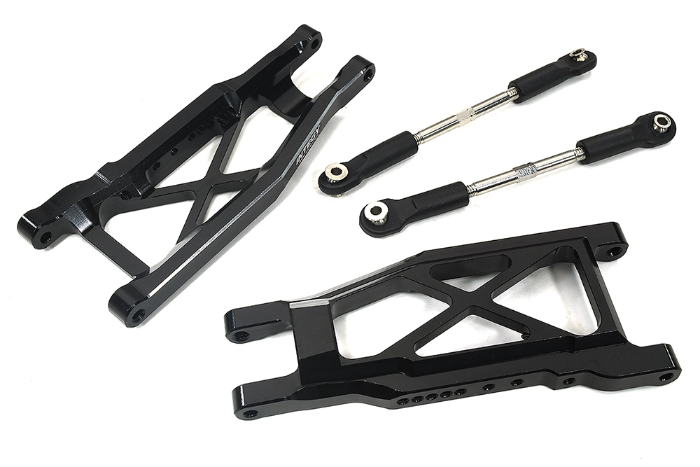 C34007BLACK Rear +14mm Wide-Suspension Kit for Traxxas Stampede & Rustler w/ 3655R - Image 1