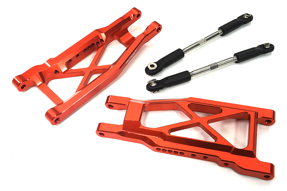 C34007RED Rear +14mm Wide-Suspension Kit for Traxxas Stampede & Rustler w/ 3655R - Image 1