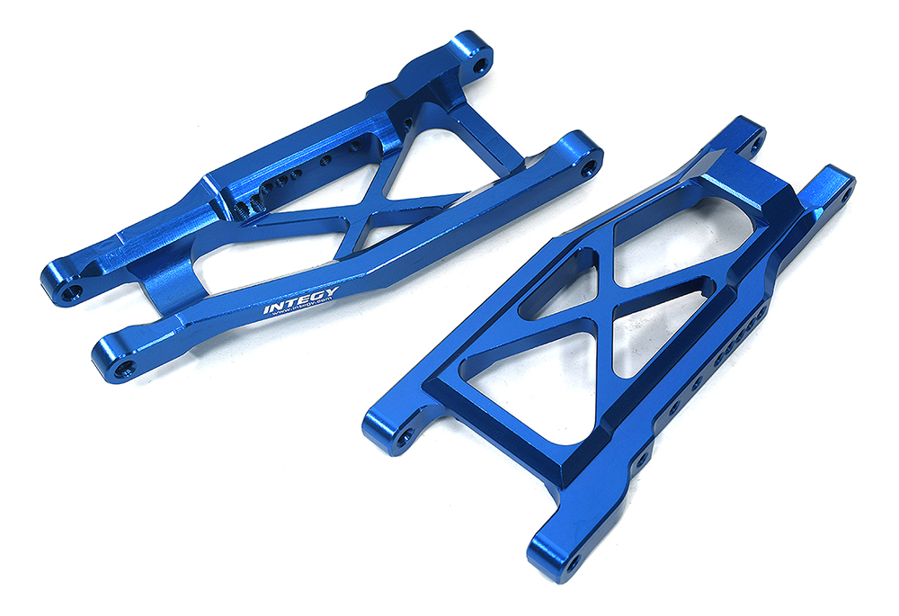 C34009BLUE F/R +17mm Wide-Suspension Arms for Traxxas Stampede & Rustler w/ 3655R - Image 1
