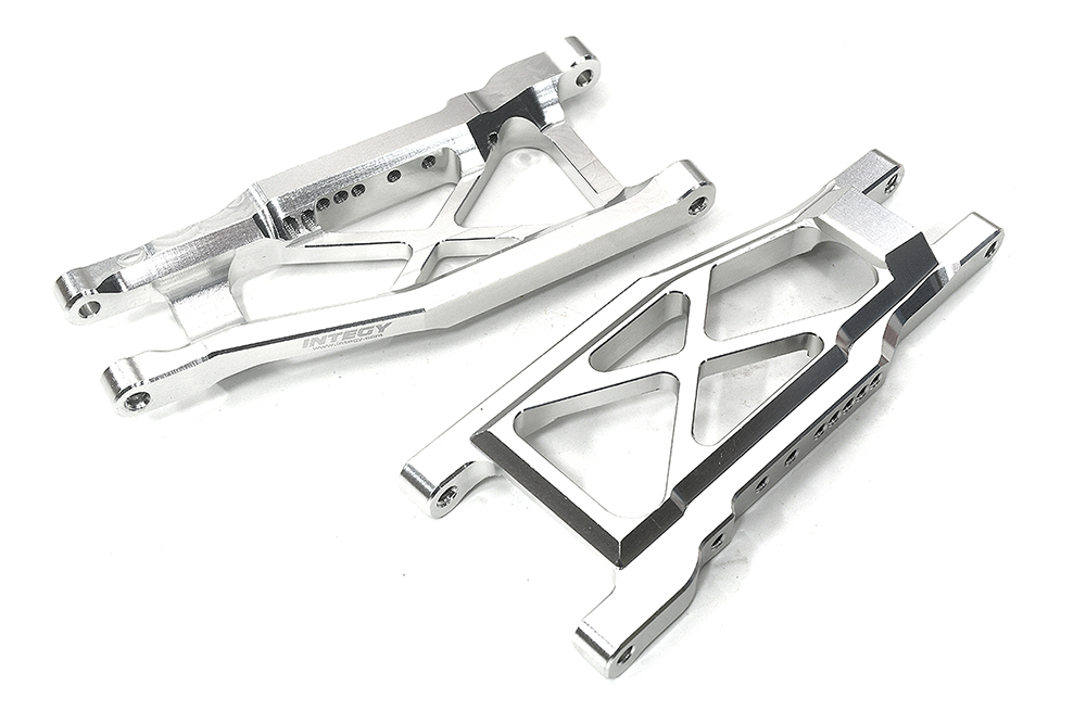 C34009SILVER F/R +17mm Wide-Suspension Arms for Traxxas Stampede & Rustler w/ 3655R - Image 1