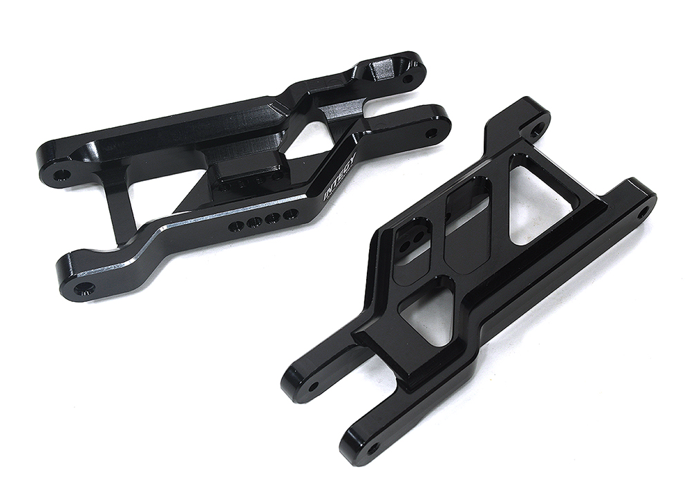 C34010BLACK Front +14mm Wide-Track Lower Arms for Traxxas 2WD Rustler & 2WD Stampede 3631X - Image 1