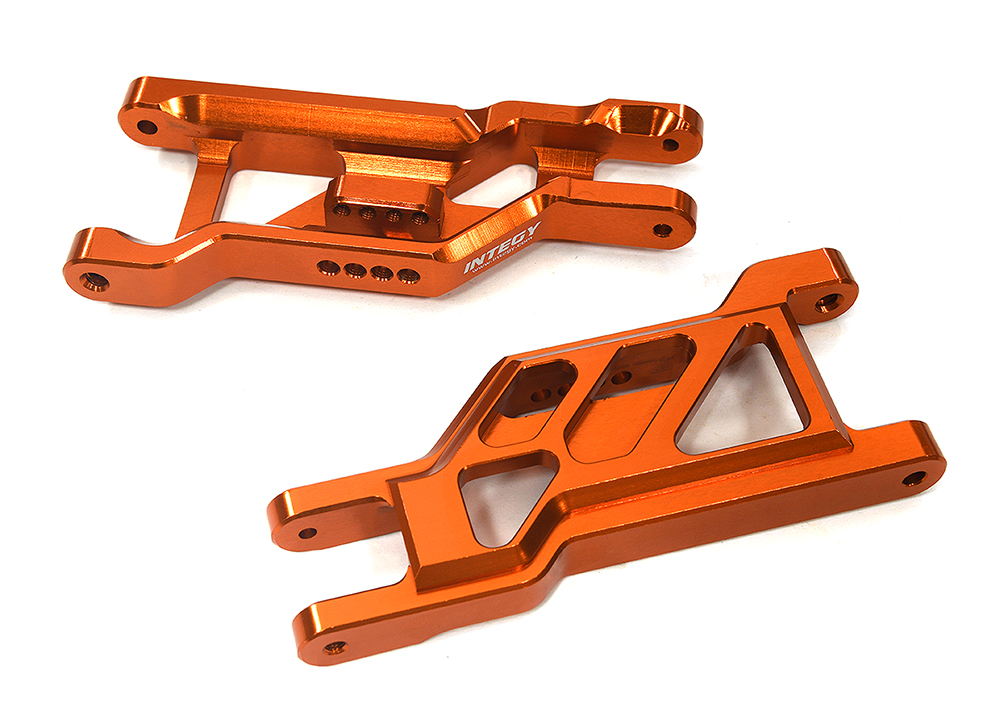 C34010ORANGE Front +14mm Wide-Track Lower Arms for Traxxas 2WD Rustler & 2WD Stampede 3631X - Image 1