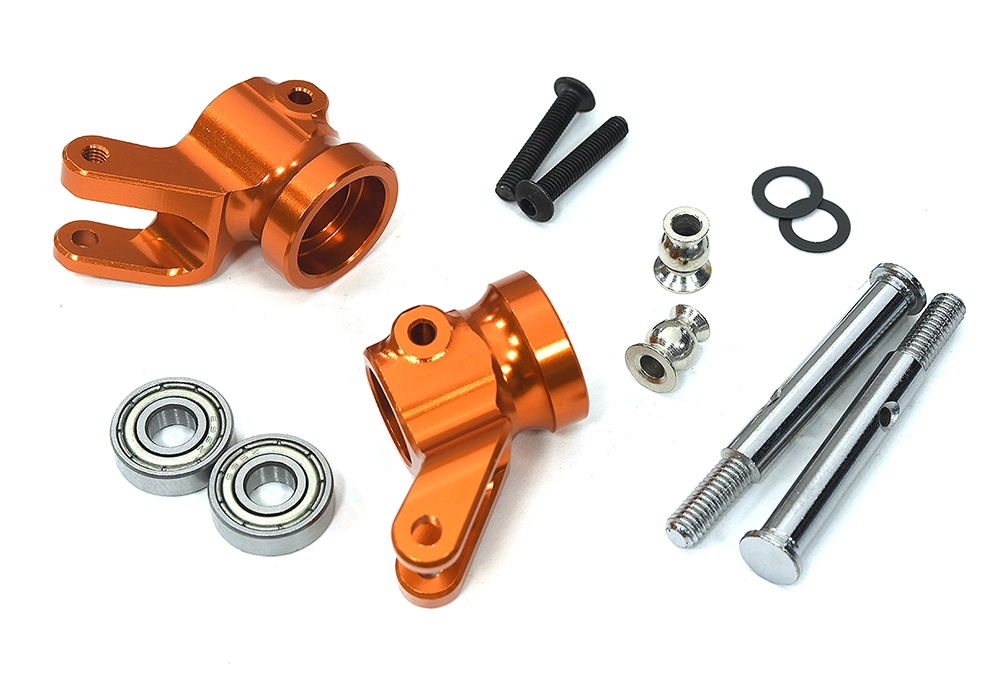 C34011ORANGE +13mm Wide-Track Steering Blocks for 2WD Stampede, 2WD Rustler & Bandit 3636 - Image 1