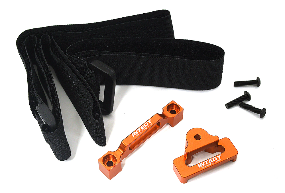 C34014ORANGE Modified Battery Hold Down Set for Traxxas Slash 2WD & Slash 4X4 (non-LCG) 8527 - Image 1