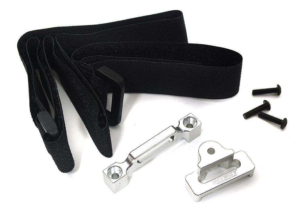 C34014SILVER Modified Battery Hold Down Set for Traxxas Slash 2WD & Slash 4X4 (non-LCG) 8527 - Image 1