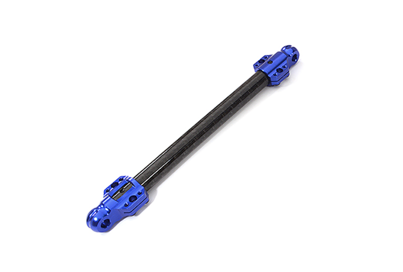C34018BLUE Machined CF Chassis Brace 114mm for 1/5 Kraton 4X4 8S ARA320550 - Image 1