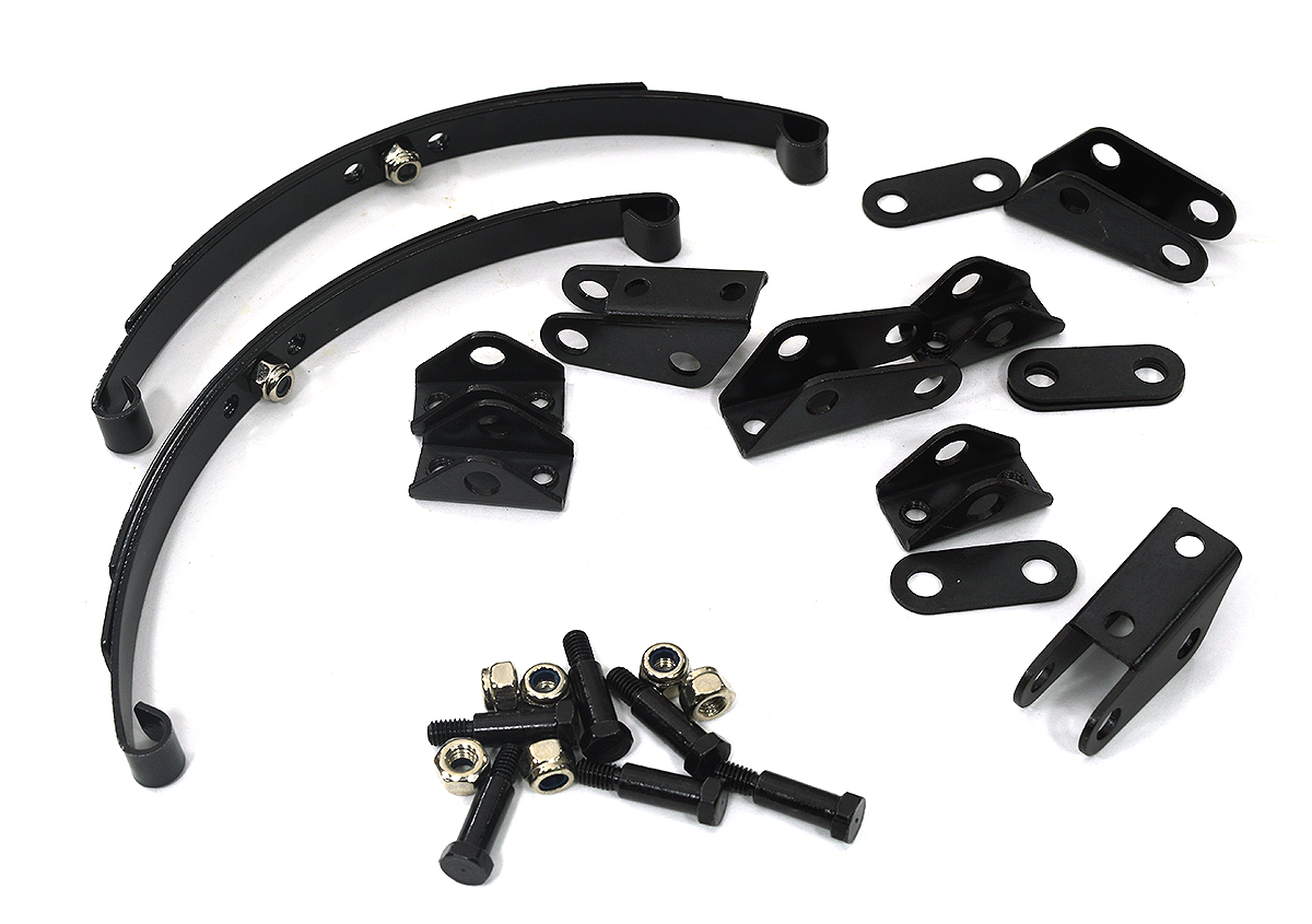 C34037BLACK Realistic Leaf Springs w/ Rear Mounts for Tamiya 1/14 Scale Tractor Trucks - Image 1