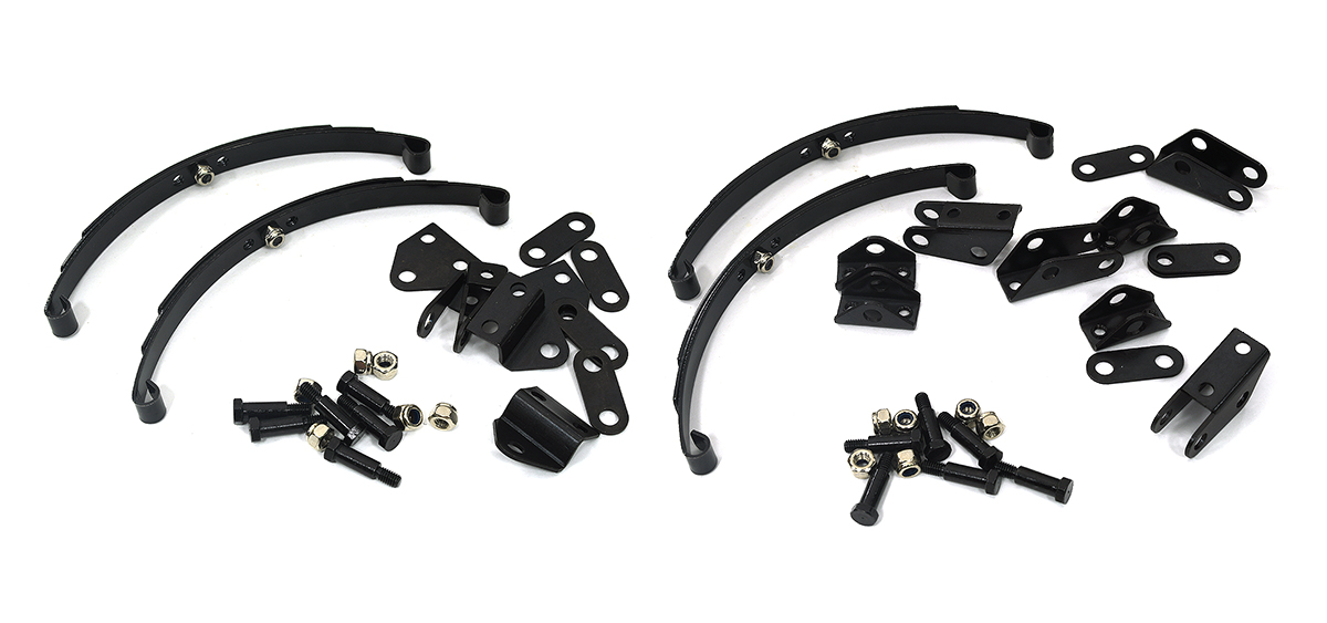 C34038BLACK Realistic Leaf Springs w/ F&R Mounts for Tamiya 1/14 Scale Tractor Trucks - Image 1