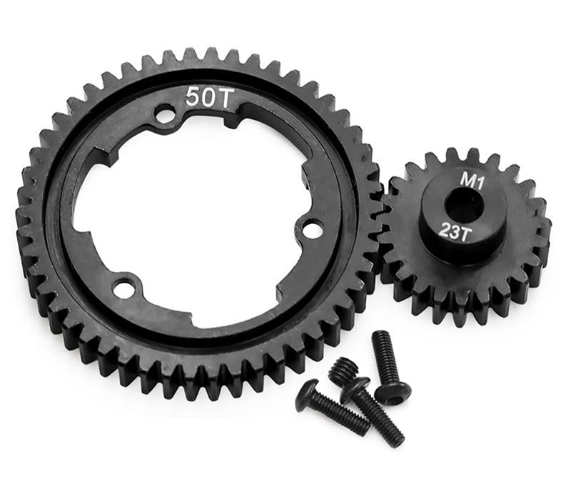 C34040 Steel Spur & Pinion Gear Set 50T & 23T MOD1 for E-Revo 2.0, Maxx & X-Maxx - Image 1