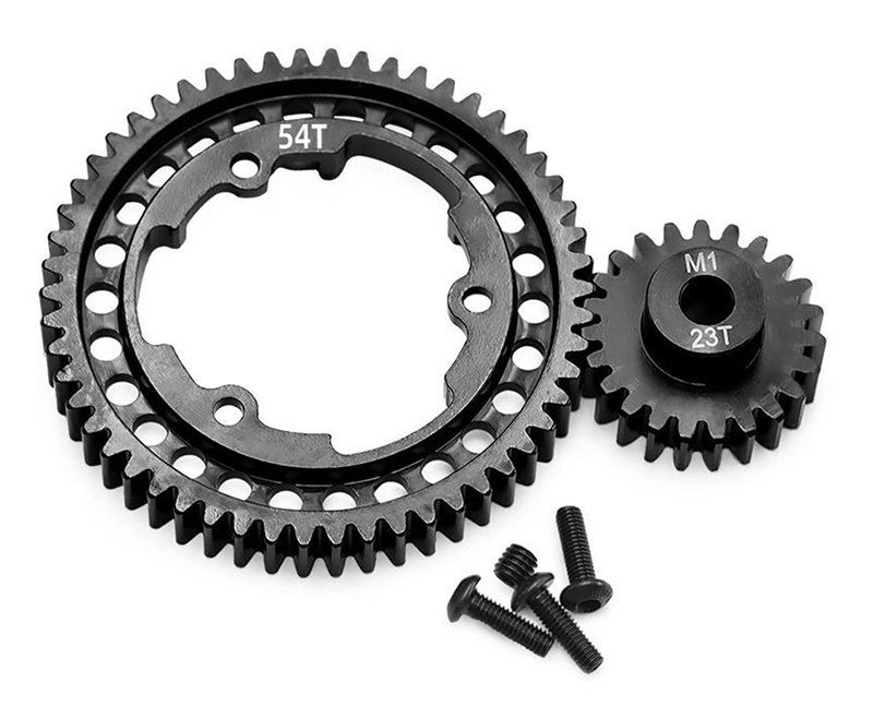 C34042 Steel Spur & Pinion Gear Set 54T & 23T MOD1 for E-Revo 2.0, Maxx & X-Maxx - Image 1