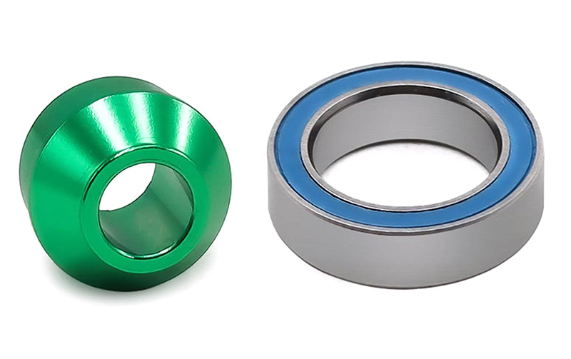 C34043GREEN Alloy Machined Bearing Adapter for Traxxas 1/10 Slash 4X4 6893 - Image 1