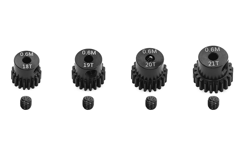 C34045 Steel 18T 19T 20T 21T Motor Pinion Gear Set for Tamiya TT01 TT02 TB02 TA05 - Image 1