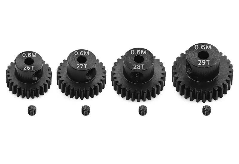 C34047 Steel 26T 27T 28T 29T Motor Pinion Gear Set for Tamiya TT01 TT02 TB02 TA05 - Image 1