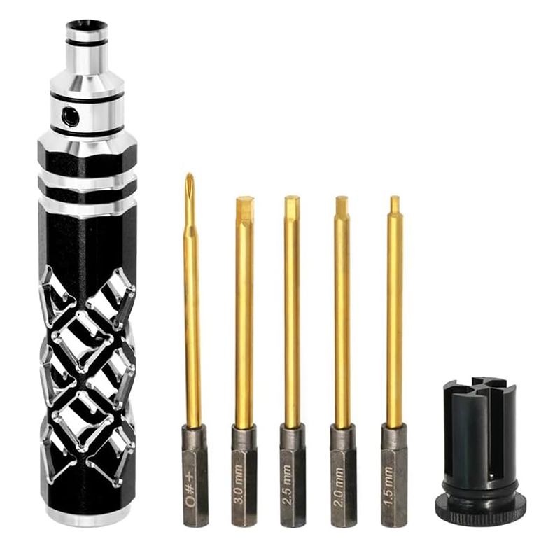 C34056SILVER Metric Size Allen Hex 5-in-1 Wrench (Cross, 1.5, 2.0, 2.5 & 3.0mm) - Image 1