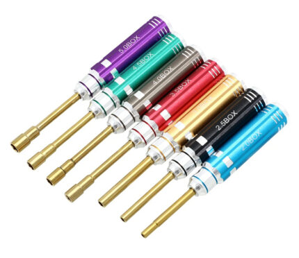 Hex Nut Driver Set 7pcs (2.0mm, 2.5mm, 3mm, 3.5mm, 4mm, 4.5mm & 5.0mm)