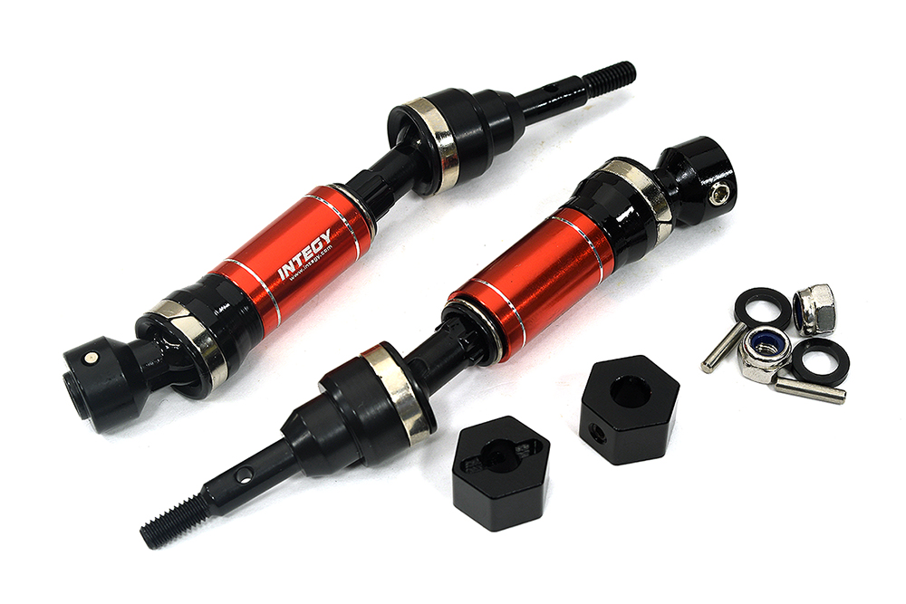 C34066RED Billet Machined Universal Drive Shafts (2) for Traxxas Mini Maxx 10750 - Image 1