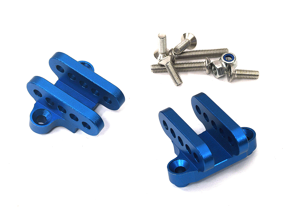 C34084BLUE Alloy Lower Shock Mounts (2) Upgrade for Losi 1/8 LMT 1.0 4WD Monster LOS242031 - Image 1