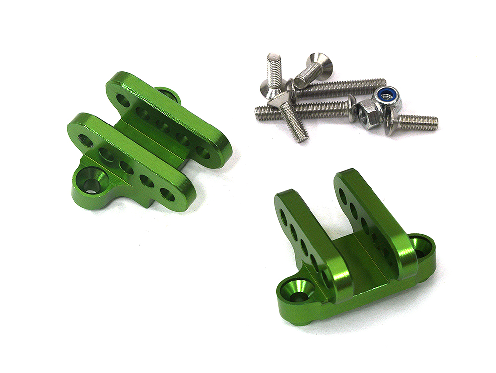 C34084GREEN Alloy Lower Shock Mounts (2) Upgrade for Losi 1/8 LMT 4WD 1.0 Monster LOS242031 - Image 1