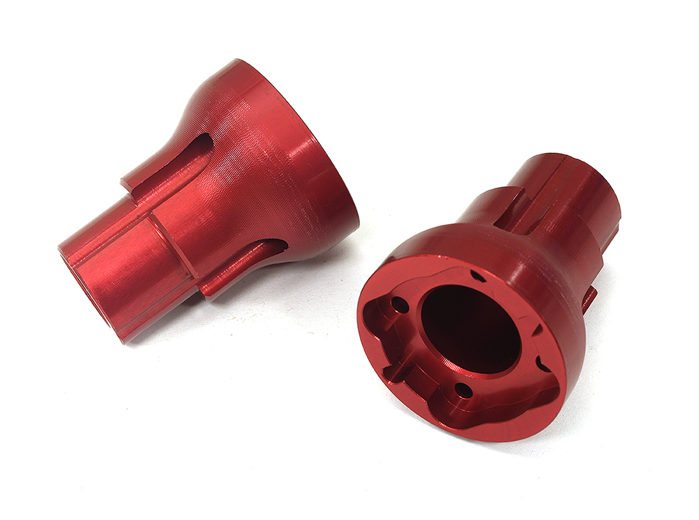 C34093RED Alloy 3 Degree Rear Axle Mounts Upgrade for Losi 1/8 LMT 1.0 Monster LOS242052 - Image 1